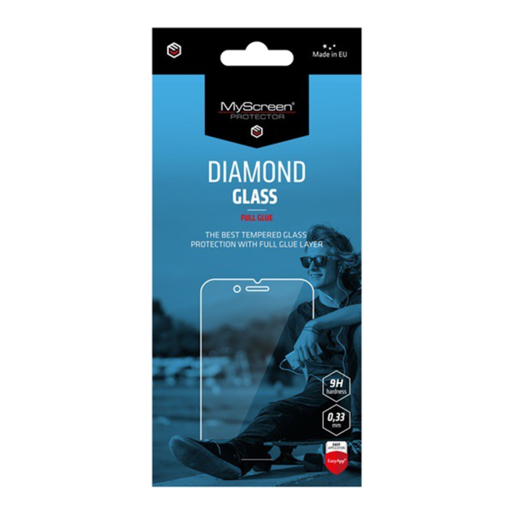 MYSCREEN DIAMOND GLASS képernyővédő üveg (extra karcálló, ütésálló, full glue, 0.33mm, 9H, NEM íves) ÁTLÁTSZÓ [Apple iPhone SE (2016)]