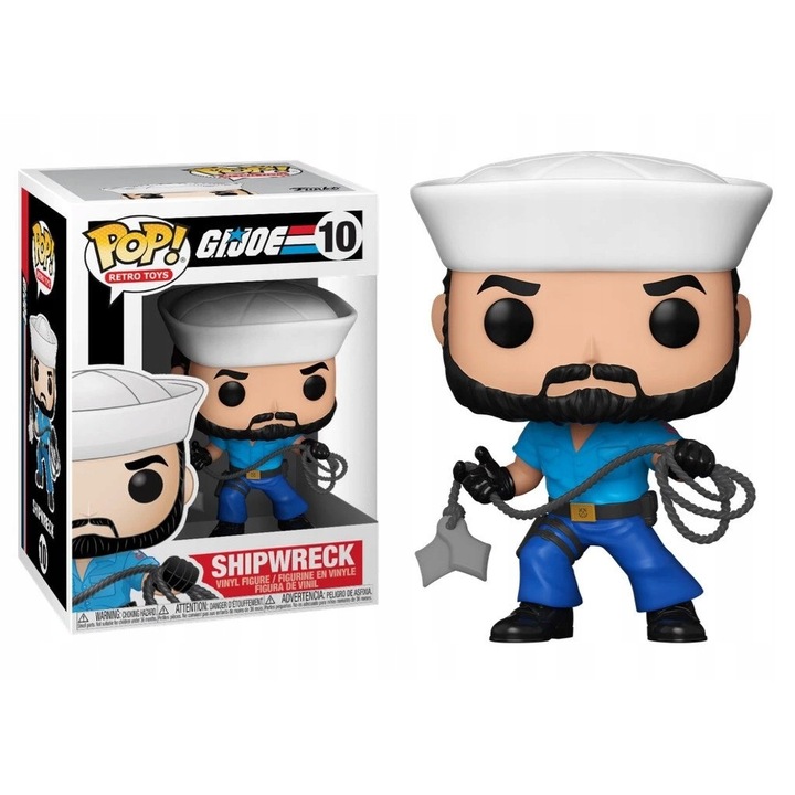 Játékfigura Funko POP! Retro Toys GI Joe Shipwreck 10, 10cm