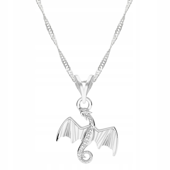 Colier, Larezo, Dragon, argint 925, 45 cm