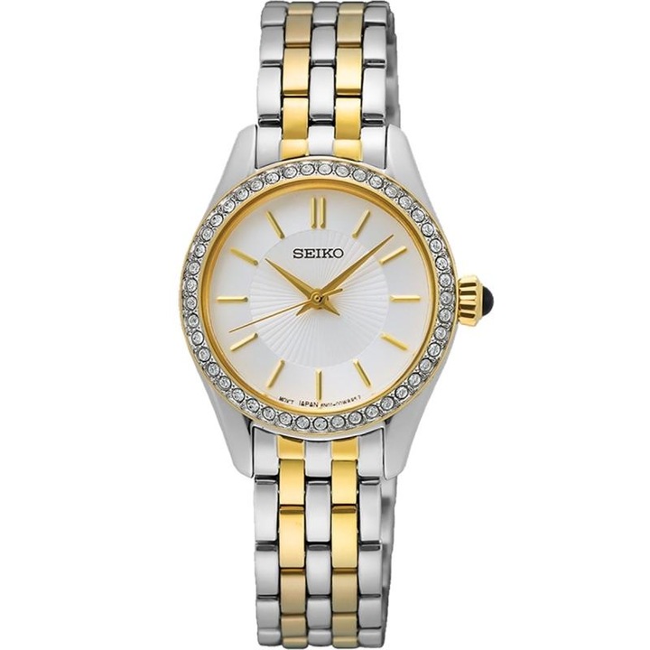 Ceas dama Seiko SUR540P1 Quartz Argintiu, Auriu