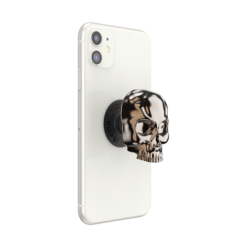 PopSockets универсален държач за телефон и таблет, PopGrip Heavy Metal  Skull, изработен от метал - eMAG.bg