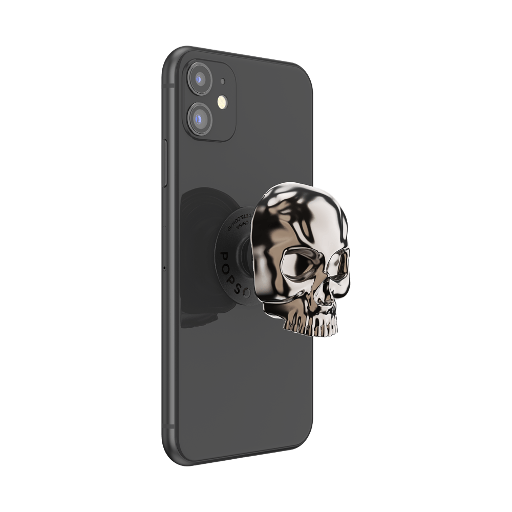 PopSockets универсален държач за телефон и таблет, PopGrip Heavy Metal  Skull, изработен от метал - eMAG.bg