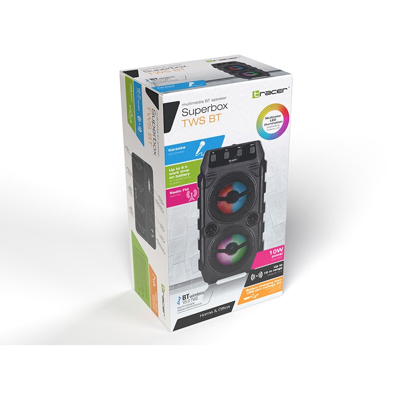 Boxa portabila Tracer TRAGLO46612 stereo 10 W Negru