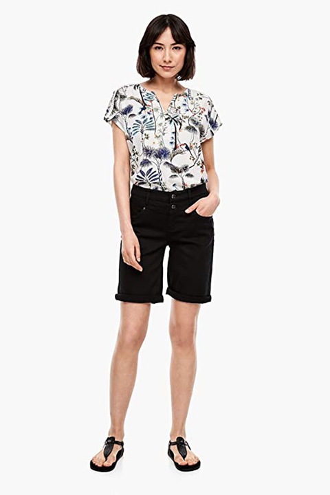 S.Oliver Karolin Черни дънкови шорти Regular Fit в размер 44 (XXL).