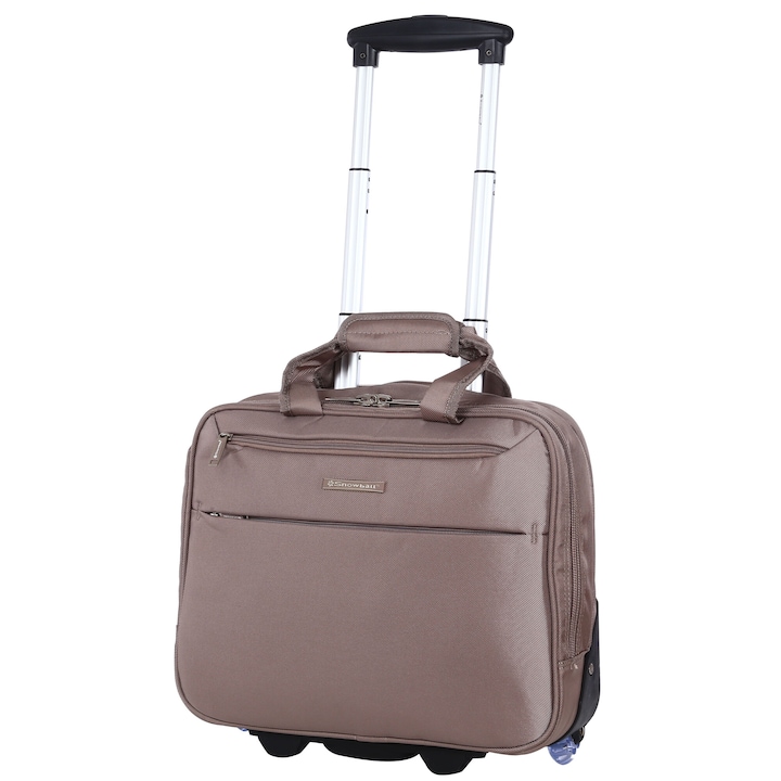 Gurulós laptoptáska 14", Snowball, SW68140, Bézs
