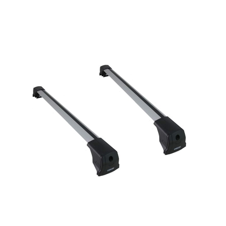 Set 2 bare transversale portbagaj Elegance Omologate TUV pentru BMW X3, SUV, 2018-prezent, aluminiu, Montare pe bare longitudinale, culoare argintiu, 1236916