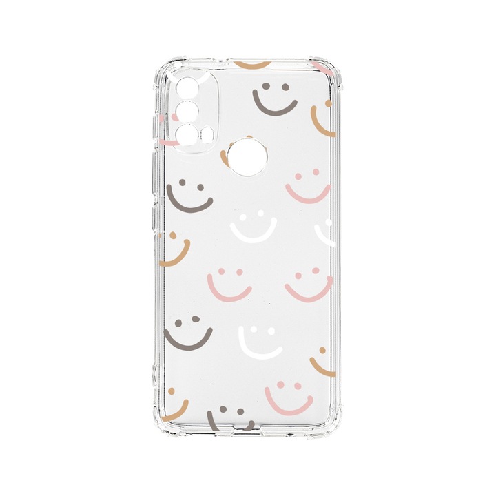 Husa BestCase® Anti Shock 1.5MM, Compatibila Cu Motorola Moto E30, Smile Please, Rezistenta La Socuri, Protectie Camera, AS 985