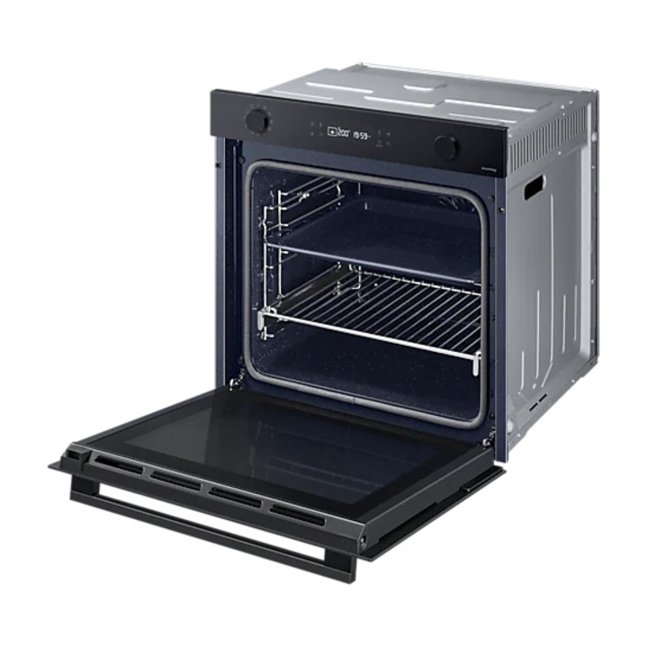 Cuptor incorporat cu convectie, Samsung NV7B41301AK/U3 BESPOKE, clasa energetica A+, 76L, autocuratare pirolitica, negru