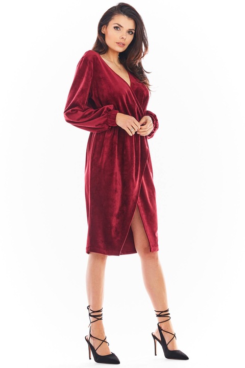 Рокля Awama, полиестер, бордо, S