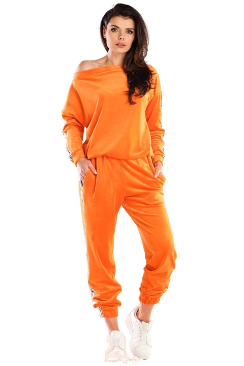 Pantaloni Awama, Poliester, Portocaliu, Portocaliu