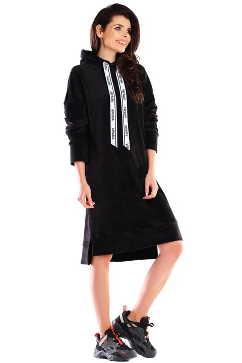 Rochie Awama, Poliester, Neagra, Negru