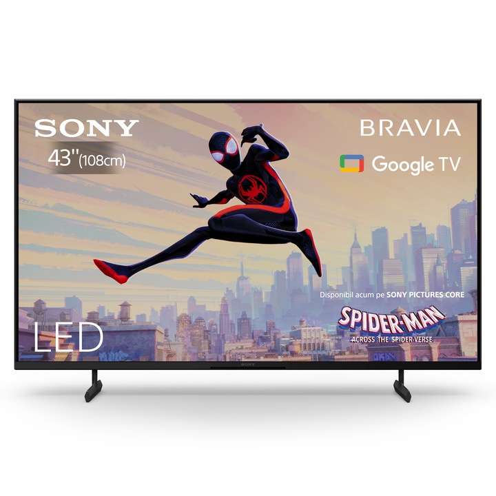 Телевизор Sony BRAVIA LED 43X80L, 43" (108 см), Smart Google TV, 4K Ultra HD, Клас F
