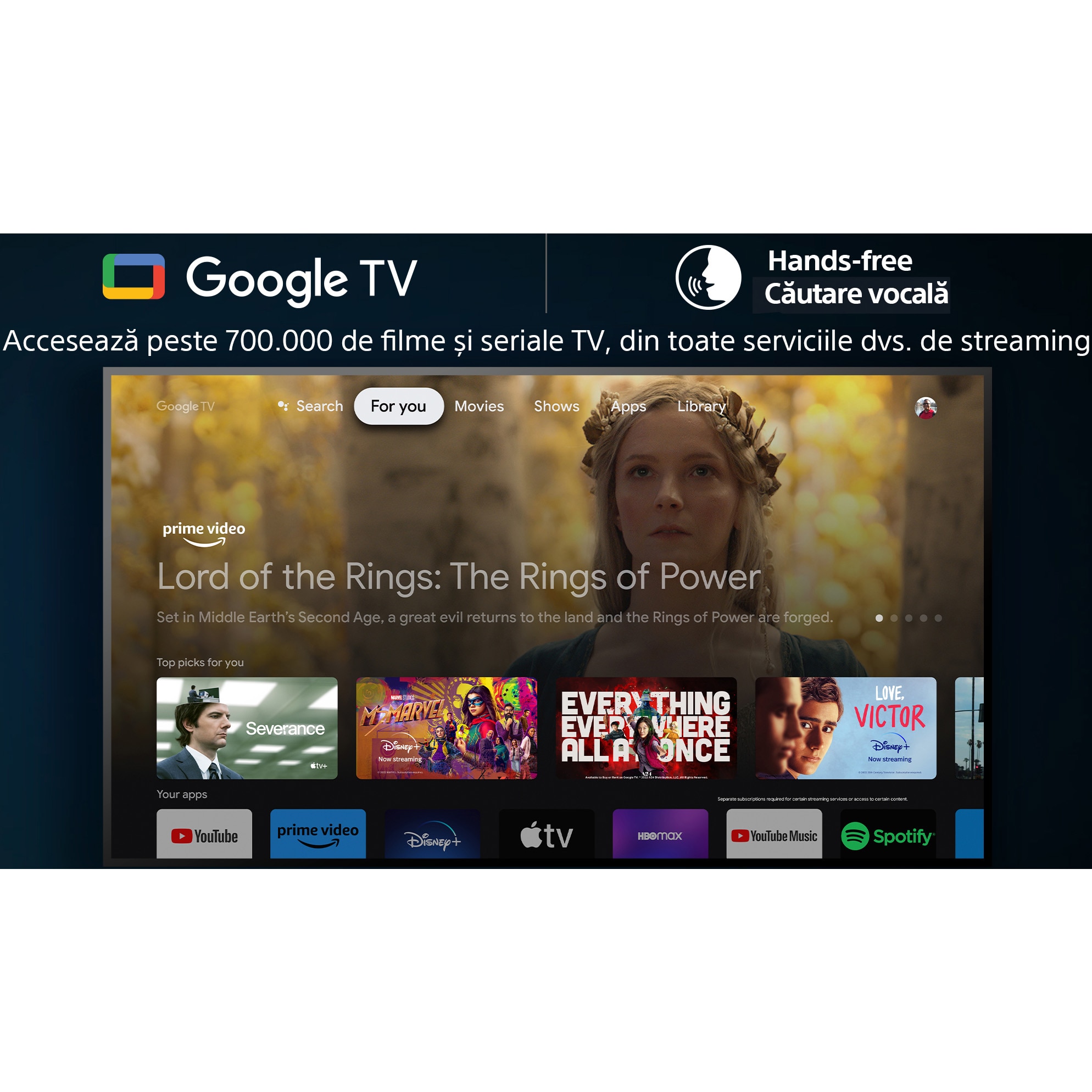 Televizor Sony BRAVIA LED 50X80L, 126 cm, Smart Google TV, 4K Ultra HD, Clasa G