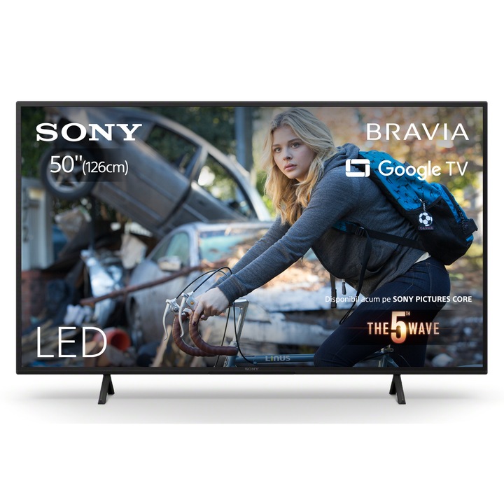 Televizor Sony BRAVIA LED 50X75WL, 126 cm, Smart Google TV, 4K Ultra HD, Clasa F (Model 2023)