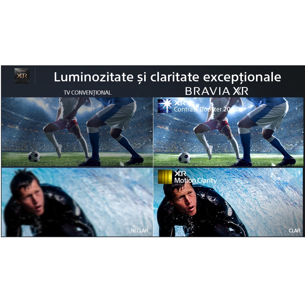 Televizor Sony BRAVIA LED 65X90L, 164 cm, Smart Google TV, 4K Ultra HD, 100 Hz, Clasa F