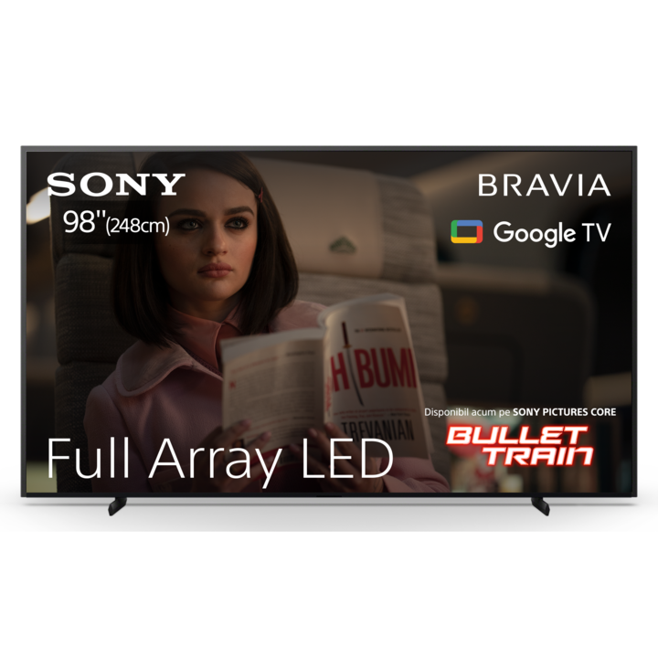 Tелевизор Sony BRAVIA LED 98X90L, 98" (248 см), Smart Google TV, 4K Ultra HD, 100Hz, Клас E