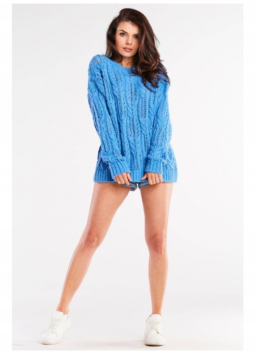 Pulover Awama, Poliester, Albastru, Marime unica