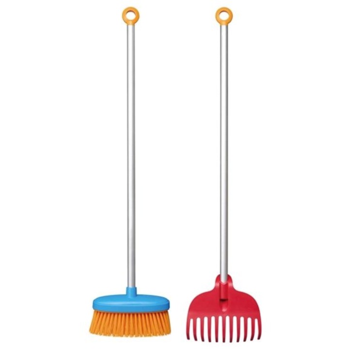 Set 2 unelte de gradinarit, Fiskard, Aluminiu/Plastic, 3-9 ani, Multicolor