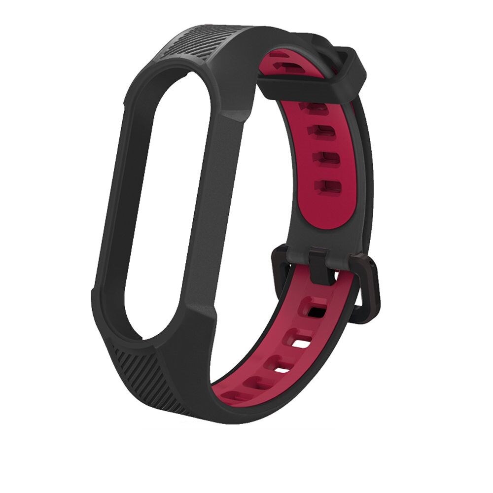 Curea silicon Tech-Protect Armour compatibila cu Xiaomi Mi Band 5/6/6 NFC Black/Red