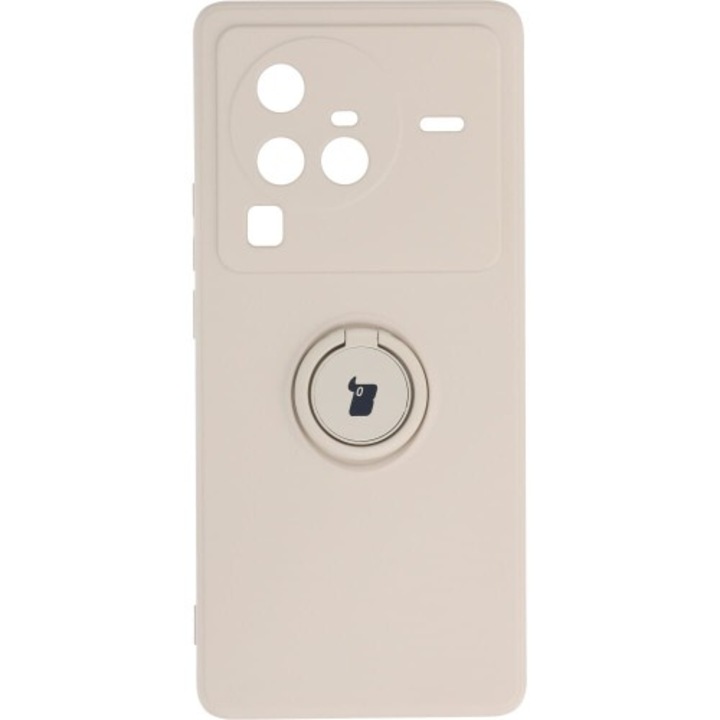 Калъф Bizon, за VIVO X80 Pro, Силиконов, бежов