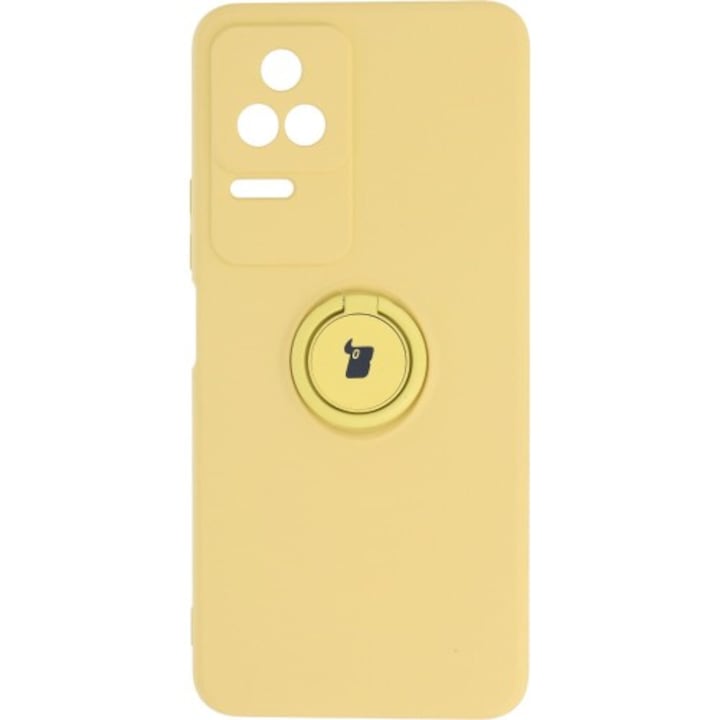 Панел Bizon за Xiaomi Poco F4, Силиконов, жълт