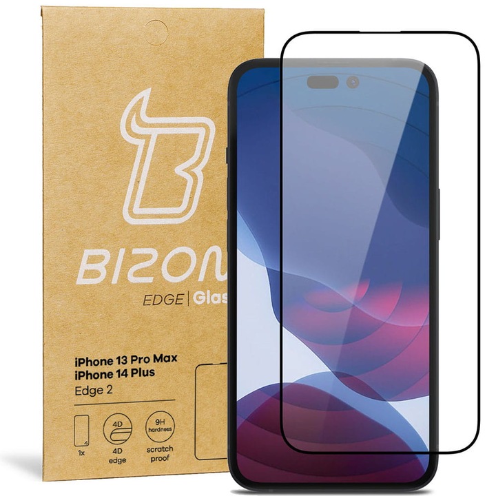Bizon Glass Clear 2 biztonságos üveg iPhone 14 / 13 / 13 Pro készülékhez