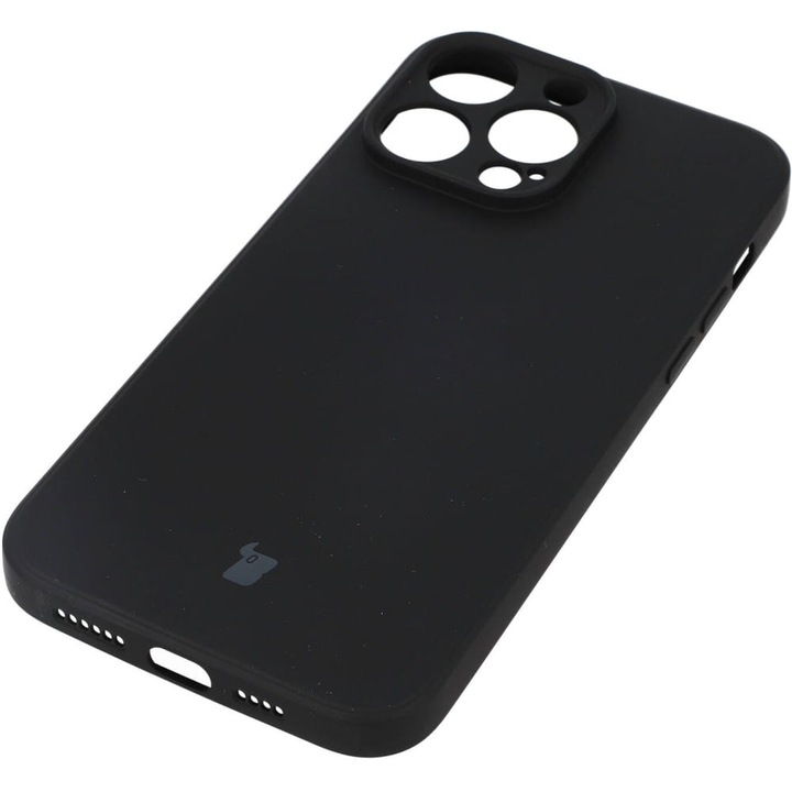 Силиконов кейс Bison за iPhone 14 Pro Max, черен