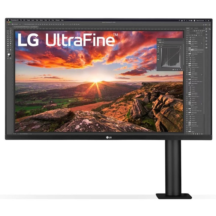 Монитор LG UltraFine Ergo 4K, 31.5", LED, IPS, 3840 x 2160 4K, 1 x USB Type-C, 2 x USB 3.0 Downstream, 2 x HDMI, 1 x Audio Out, DisplayPort, MaxxAudio
