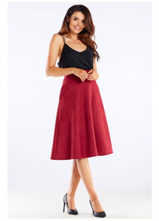 Fusta dama, Awama, Poliester, Claret``, Visiniu