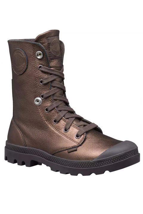 Botine dama, Palladium, Piele, Maro, 36 EU