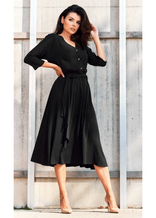 Rochie dama, Awama, Viscoza, Negru, Negru