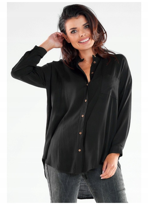 Camasa dama, Awama, Viscoza, Negru, Negru