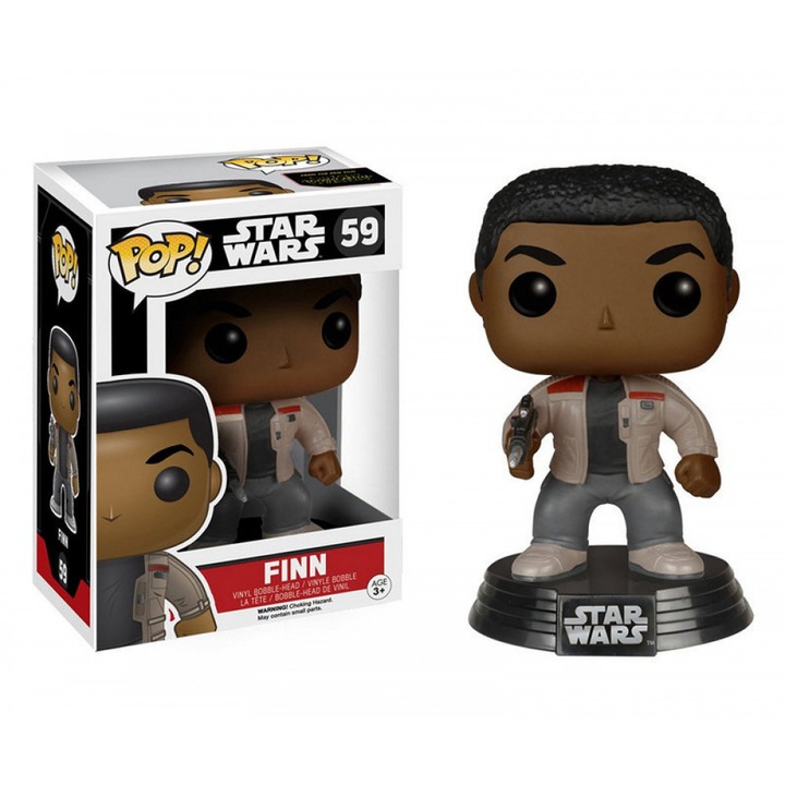 Játékfigura Funko POP! Star Wars, Finn cu blaster 59, 10cm