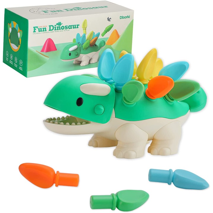 Dinoszaurusz játék gyerekeknek, SZÓJA, Műanyag, 1-3 éves korig, Többszínű