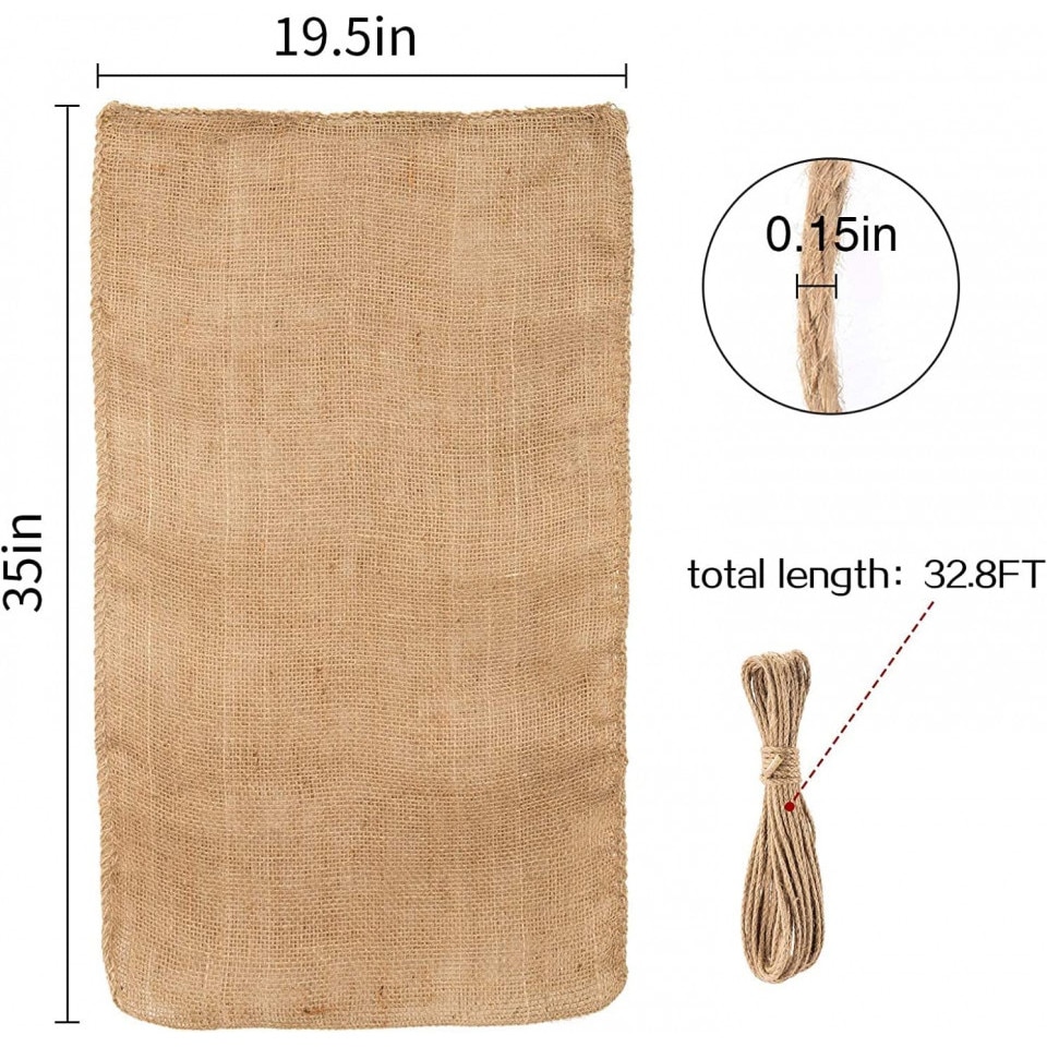 Set de 4 saci reutilizabili Msyu, iuta, maro, 88,9 x 49,5 cm - eMAG.ro