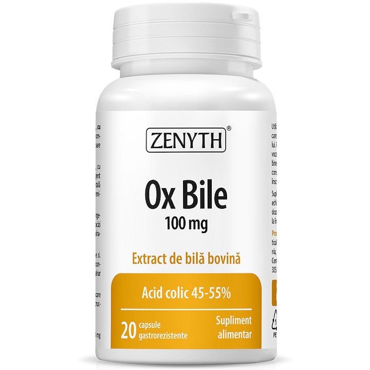 Ox Bile 100 mg, Zenyth, 20 capsule