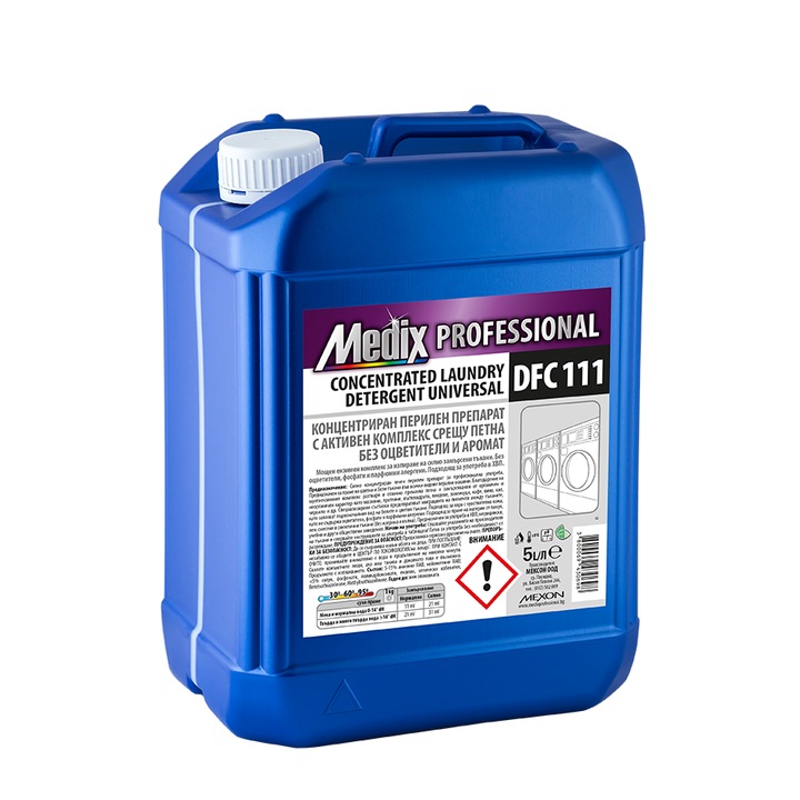 Medix Professional Folyékony mosószer-koncentrátum, érzékeny bőrre, színezékek, DFC111, 160 mosás, 5L