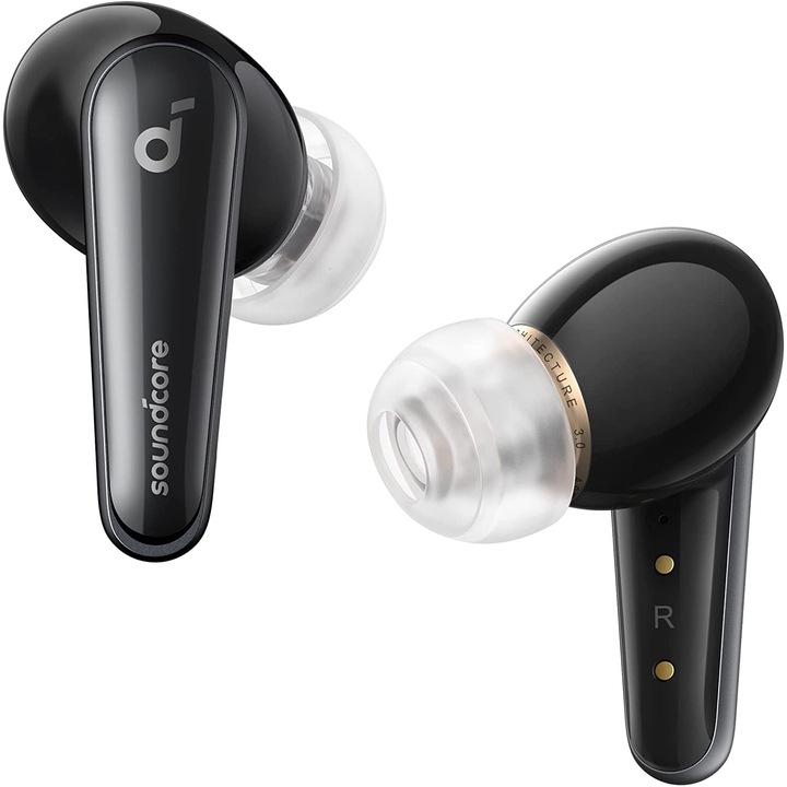 Anker SoundCore Liberty 4 TWS Vezeték nélküli fülhallgató, ACAA 3.0, Hi-Res Premium Sound, Térbeli hang, Pulzusmérő, Fekete