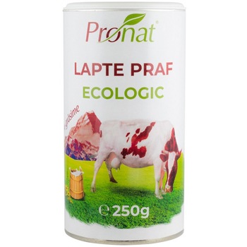 Lapte praf Bio 26% grasime , Pronat, 250 g Lapte praf Bio 26% grasime , Pronat, 250 g