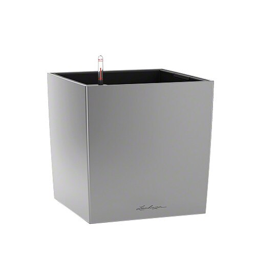 Ghiveci Lechuza Cube Premium 40 - set argintiu 16368