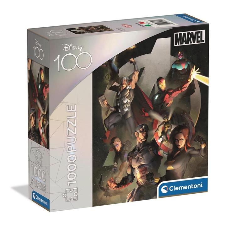 Clementoni Disney 100 Collection puzzle, Marvel Bosszúállók, díszdobozban, 1000 db