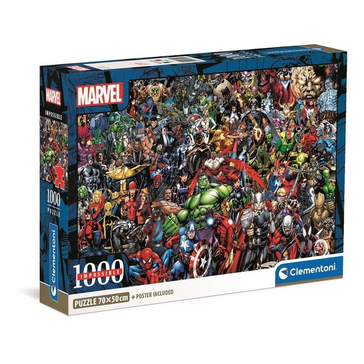 Puzzle Compact Impossible Marvel, 1000 piese