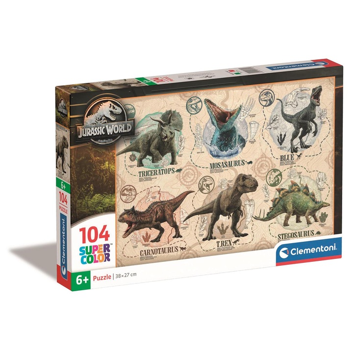 Clementoni SuperColor puzzle, Jurassic World 1, 104 db-os