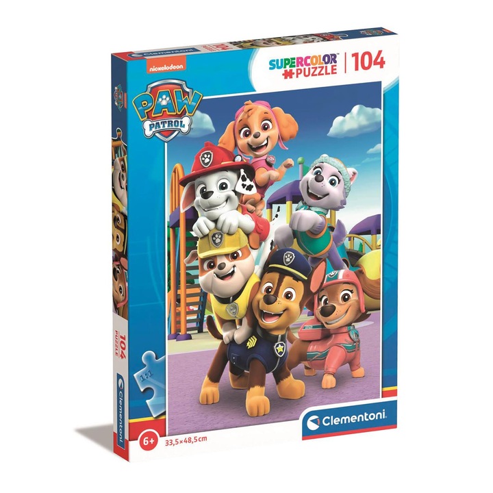 Пъзел Clementoni SuperColor, Paw Patrol, 104 бр