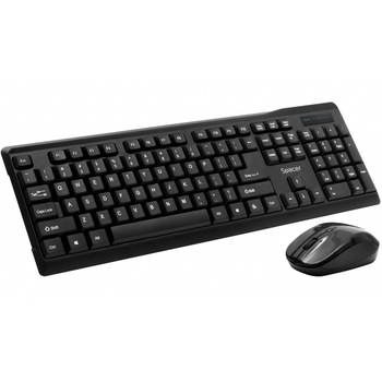 Kit wireless tastatura si mouse Spacer SPDS-1100, Negru Kit wireless tastatura si mouse Spacer SPDS-1100, Negru