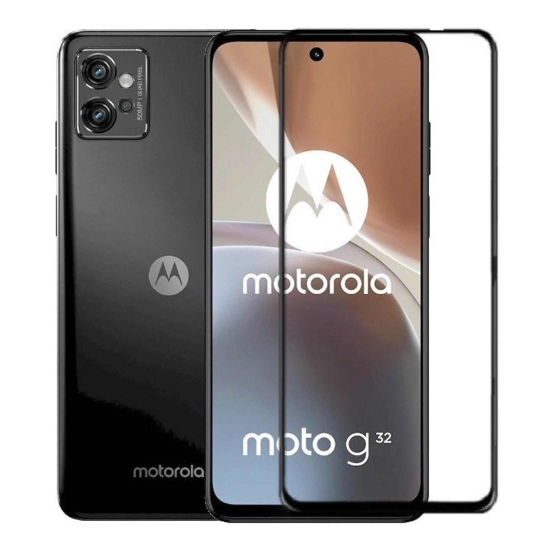 Folie de Sticla 5D Tempered Glass Full Glue Negru, Acoperire Completa pentru Motorola Moto G32