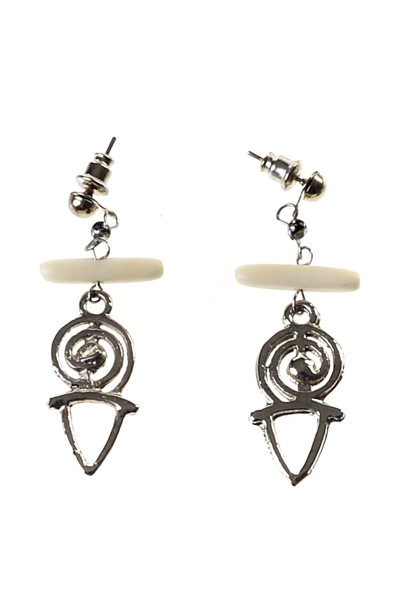 Комплект от 2 колиета и обеци, Gloria Maris Handmade, Fawn bone756