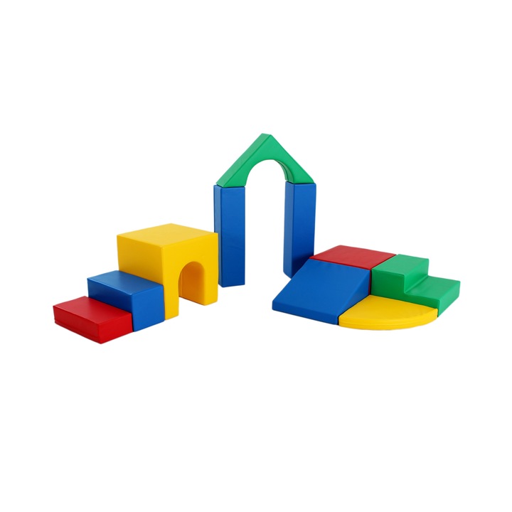 Iglu soft play forms, loc de joaca pentru copii, 10 forme, multicolor