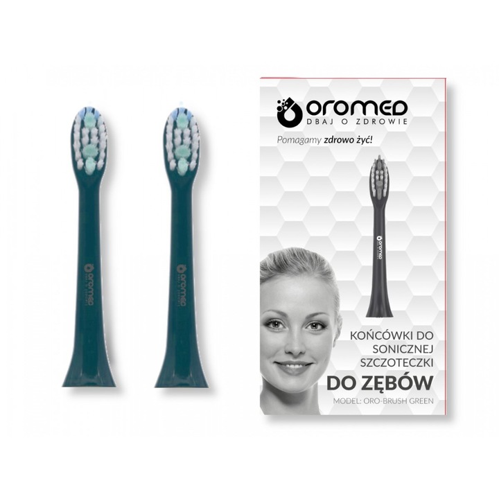 Varf periuta de dinti sonica ORO-BRUSH GREEN, 2 buc