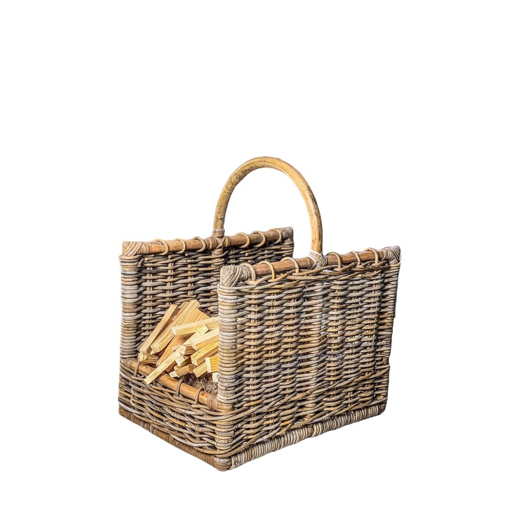 Cos pentru lemn, Monnarita, Ratan, 54 x 35 x 62 cm